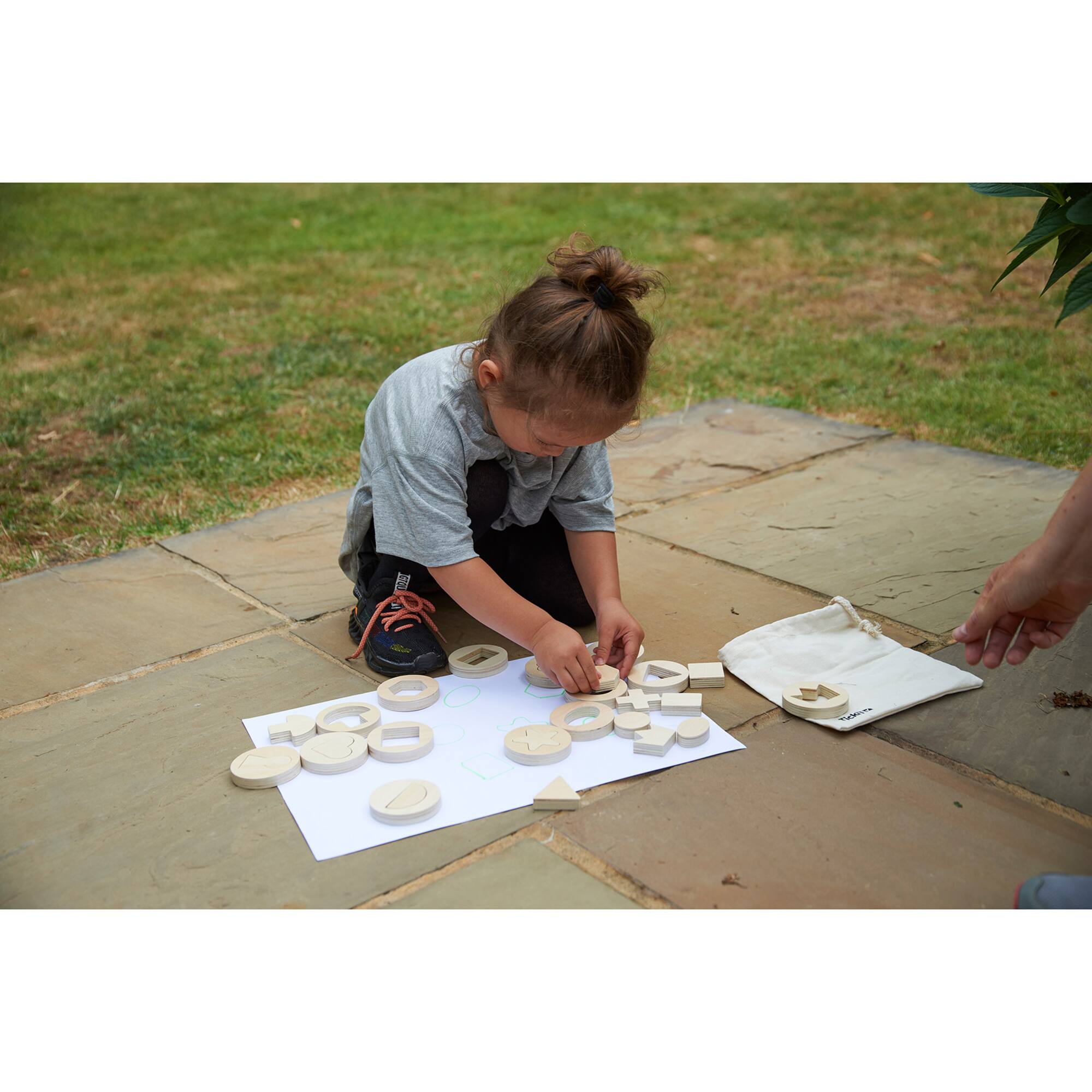 TickiT® Inside Outside Wooden Shapes Play Set
